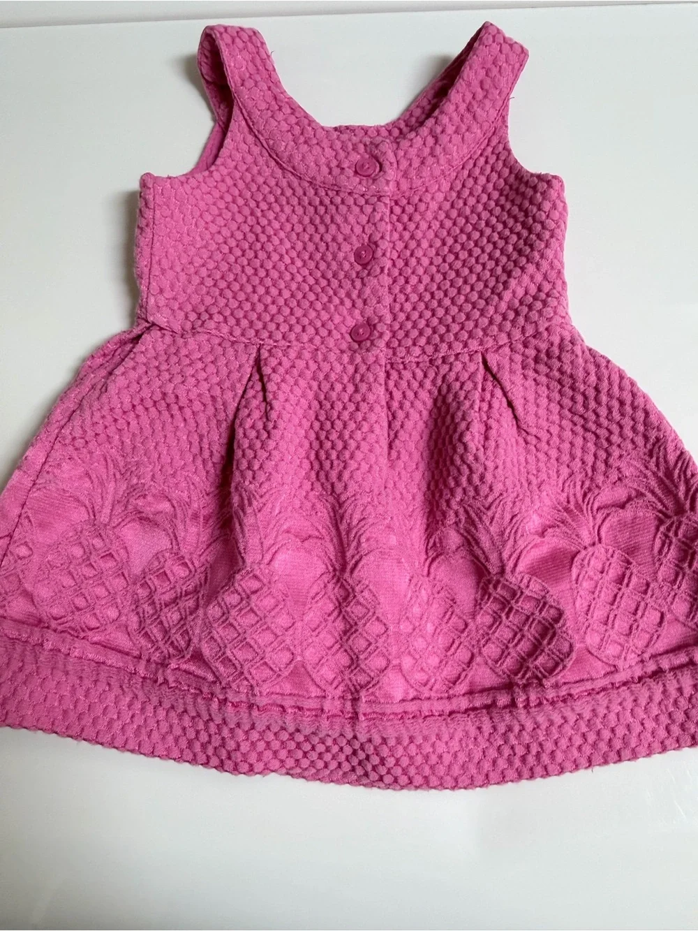 Janie and Jack Textured Pineapple Dress - Pink